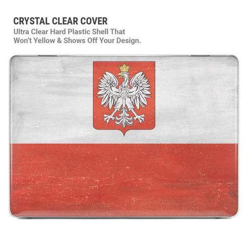 Poland Flag Distressed MacBook Pro 14in (2021-24) Case plus Skin